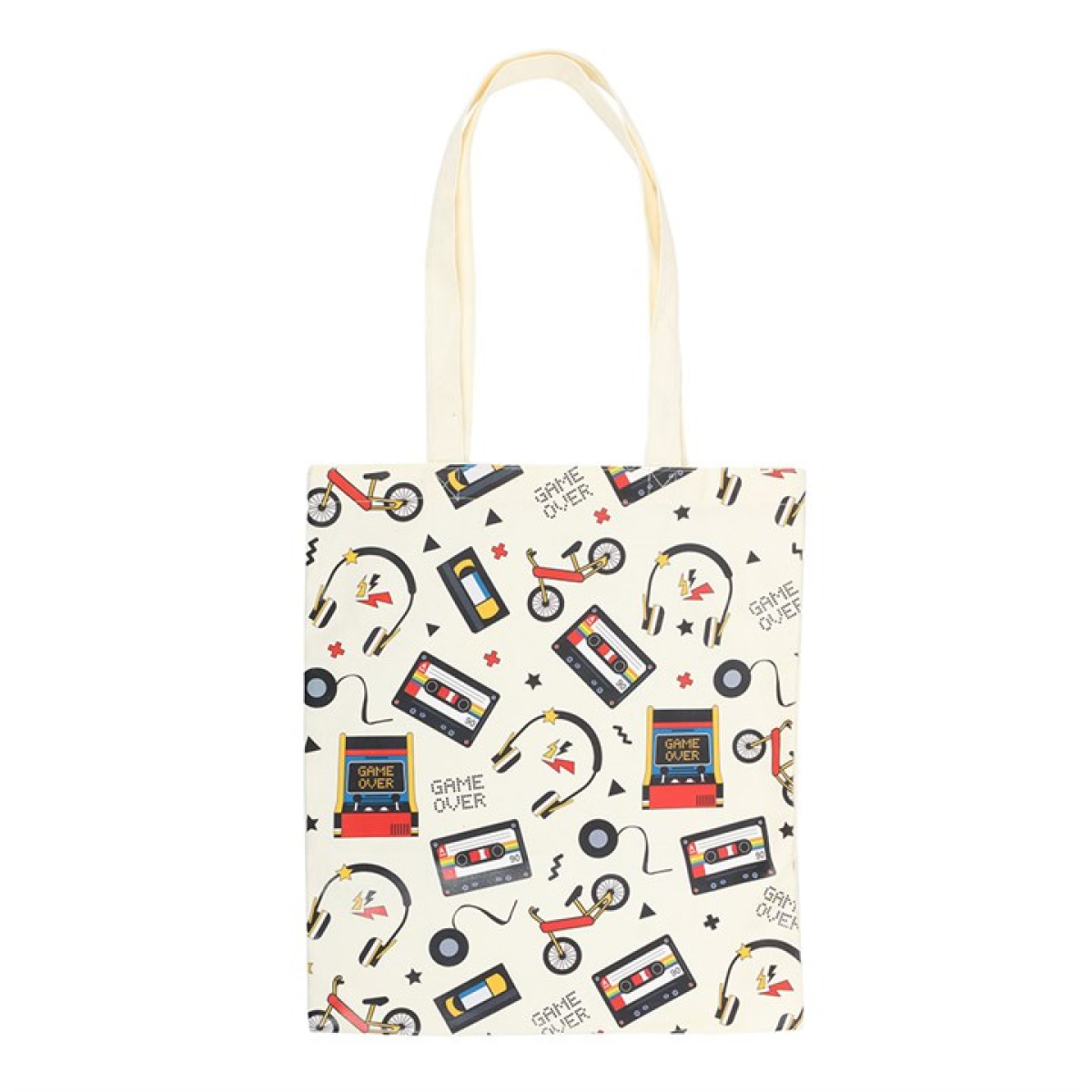 Retro 80s Print Polycotton Tote Bag