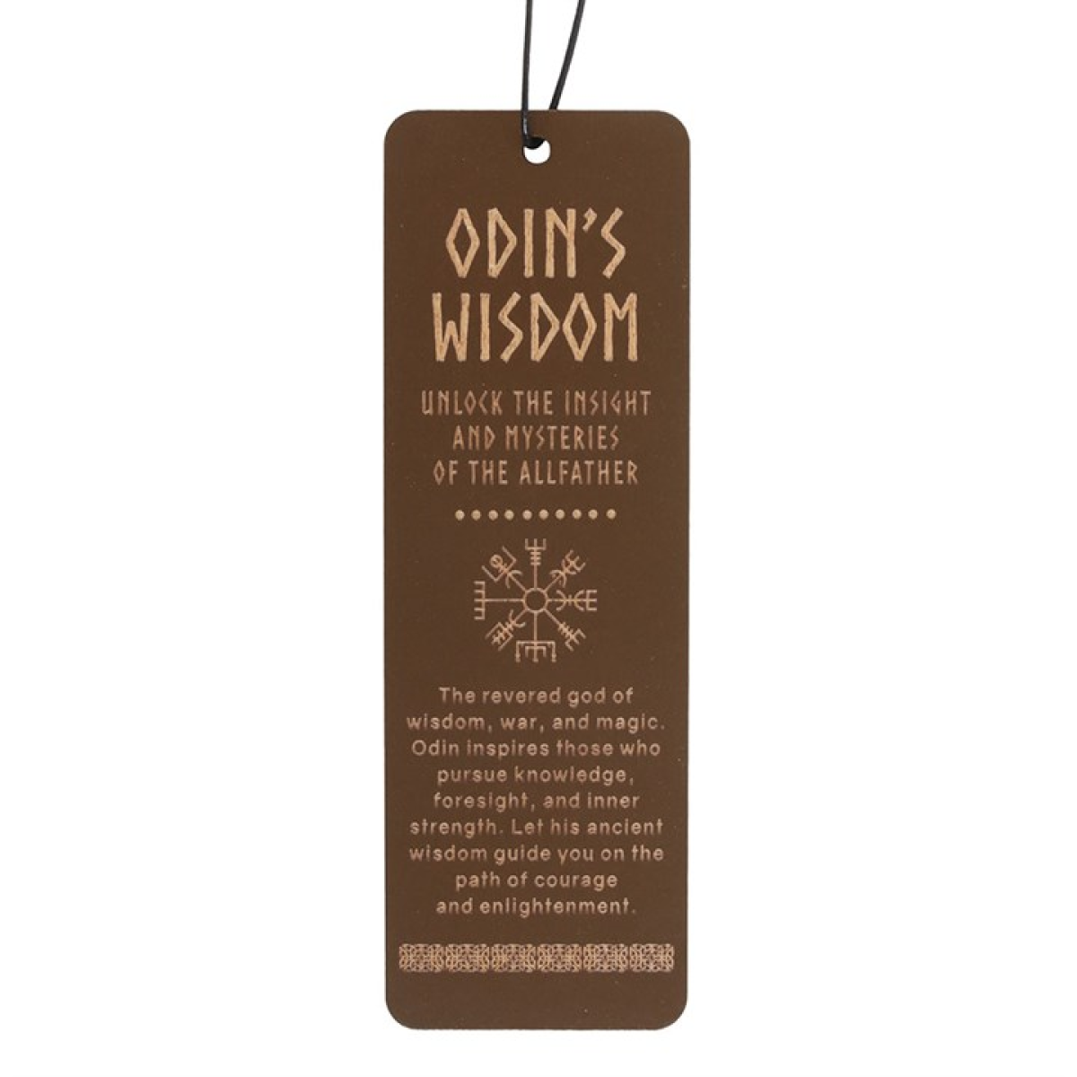 Odin's Wisdom Wooden Bookmark