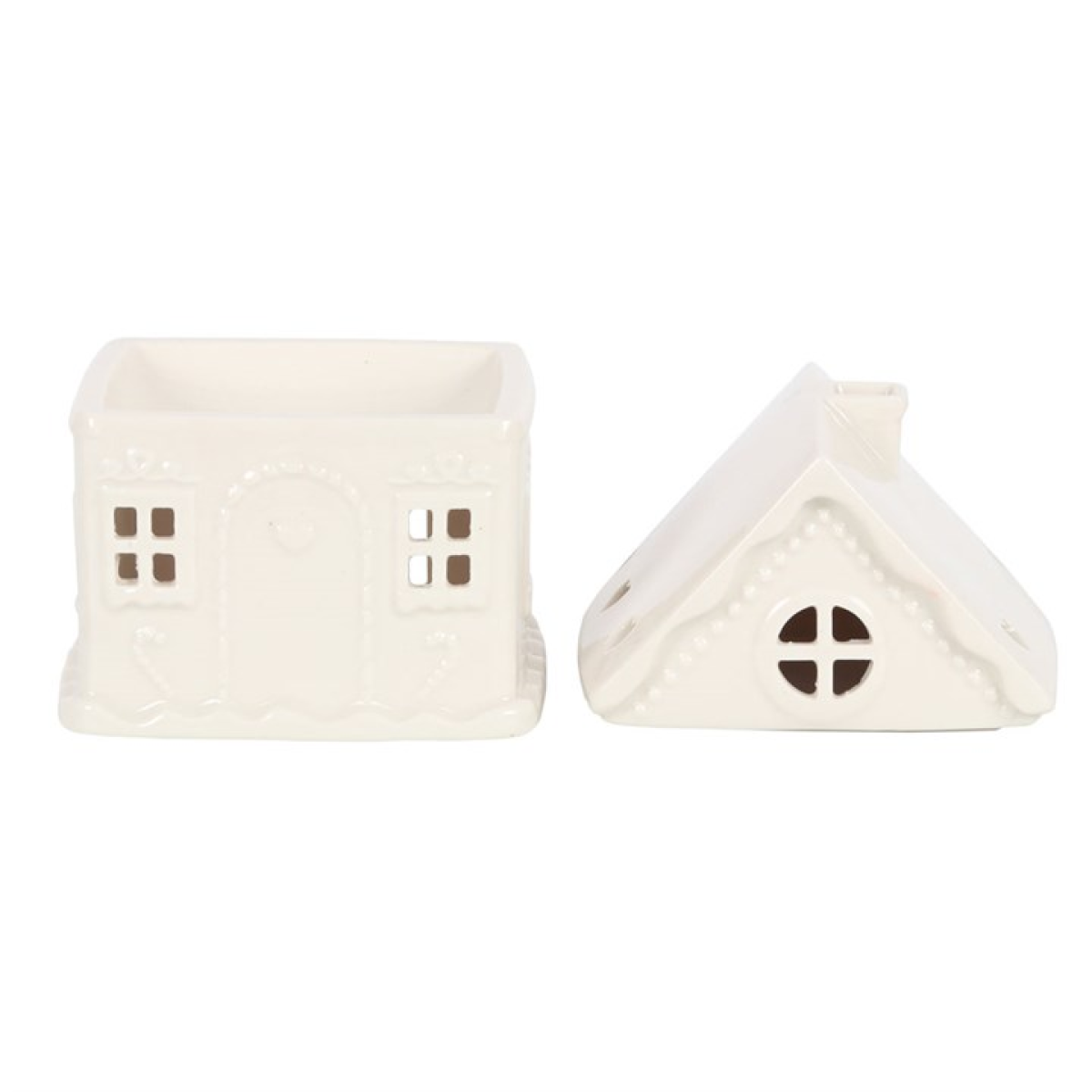 *White Gingerbread House Ceramic Oil Burner (4/20)