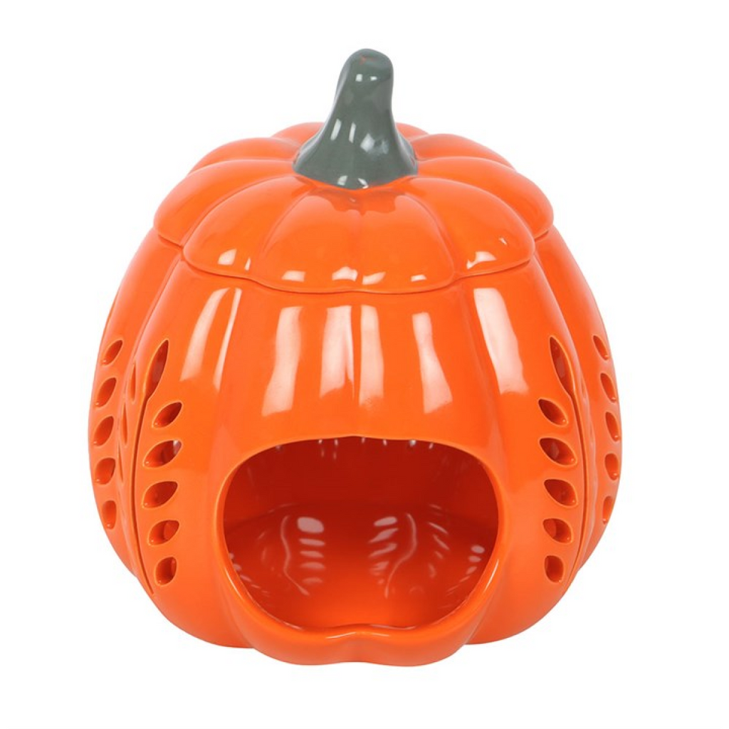 *Orange Autumn Days Cut Out Pumpkin Ceramic Oil Burner and Wax Warmer (9/18)