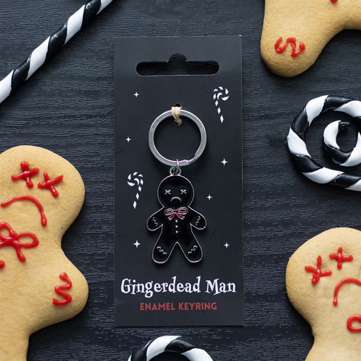 Spooky Gingerbread Man Keyring